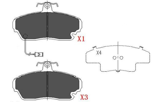 Bromsbeläggssats, skivbroms KBP-2021 Kavo parts
