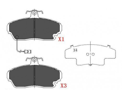 Bromsbeläggssats, skivbroms KBP-2021 Kavo parts, bild 2