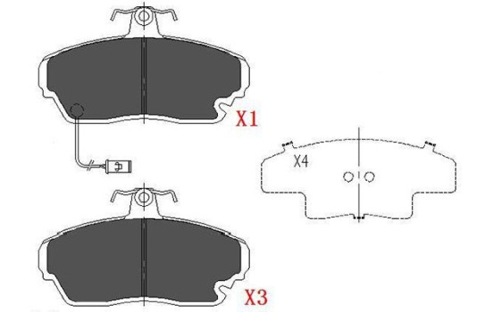 Bromsbeläggssats, skivbroms KBP-2021 Kavo parts, bild 2