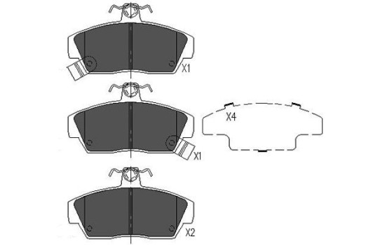 Bromsbeläggssats, skivbroms KBP-2023 Kavo parts