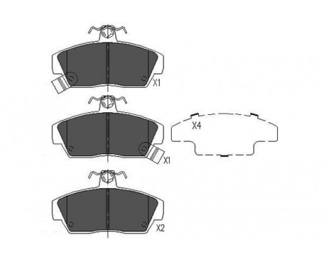 Bromsbeläggssats, skivbroms KBP-2023 Kavo parts, bild 2