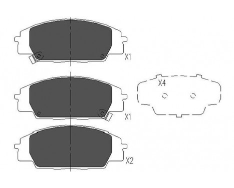 Bromsbeläggssats, skivbroms KBP-2031 Kavo parts