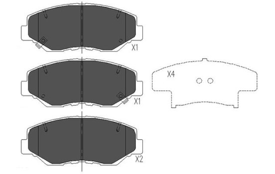 Bromsbeläggssats, skivbroms KBP-2034 Kavo parts