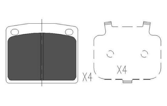Bromsbeläggssats, skivbroms KBP-2038 Kavo parts