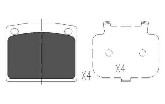 Bromsbeläggssats, skivbroms KBP-2038 Kavo parts, bild 2