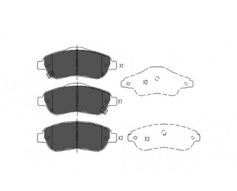 Bromsbeläggssats, skivbroms KBP-2041 Kavo parts