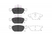 Bromsbeläggssats, skivbroms KBP-2043 Kavo parts