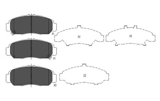 Bromsbeläggssats, skivbroms KBP-2047 Kavo parts