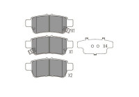 Bromsbeläggssats, skivbroms KBP-2057 Kavo parts