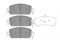 Bromsbeläggssats, skivbroms KBP-2058 Kavo parts