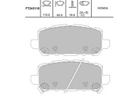 Bromsbeläggssats, skivbroms KBP-2065 Kavo parts