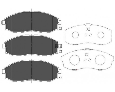 Bromsbeläggssats, skivbroms KBP-3003 Kavo parts