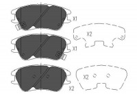 Bromsbeläggssats, skivbroms KBP-3009 Kavo parts