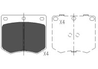 Bromsbeläggssats, skivbroms KBP-3012 Kavo parts