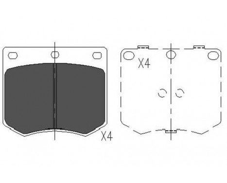 Bromsbeläggssats, skivbroms KBP-3012 Kavo parts, bild 2
