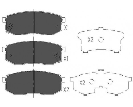 Bromsbeläggssats, skivbroms KBP-3013 Kavo parts