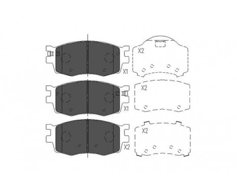 Bromsbeläggssats, skivbroms KBP-3022 Kavo parts