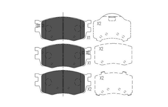 Bromsbeläggssats, skivbroms KBP-3022 Kavo parts