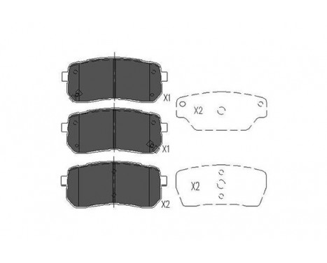 Bromsbeläggssats, skivbroms KBP-3026 Kavo parts