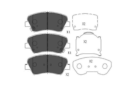 Bromsbeläggssats, skivbroms KBP-3030 Kavo parts