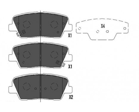 Bromsbeläggssats, skivbroms KBP-3034 Kavo parts