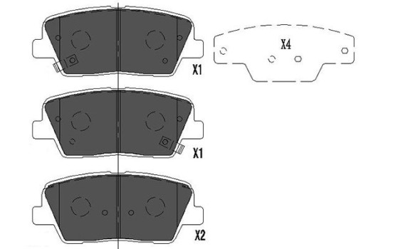 Bromsbeläggssats, skivbroms KBP-3034 Kavo parts