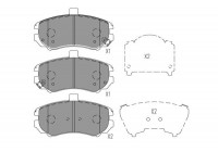 Bromsbeläggssats, skivbroms KBP-3038 Kavo parts