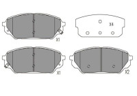 Bromsbeläggssats, skivbroms KBP-3039 Kavo parts