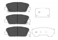 Bromsbeläggssats, skivbroms KBP-3042 Kavo parts