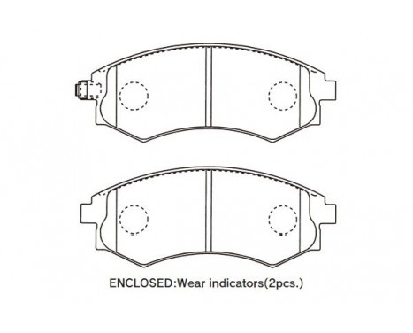 Bromsbeläggssats, skivbroms KBP-3044 Kavo parts