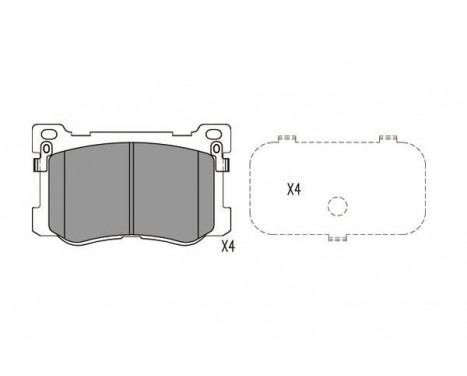 Bromsbeläggssats, skivbroms KBP-3048 Kavo parts