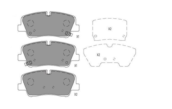 Bromsbeläggssats, skivbroms KBP-3049 Kavo parts, bild 2