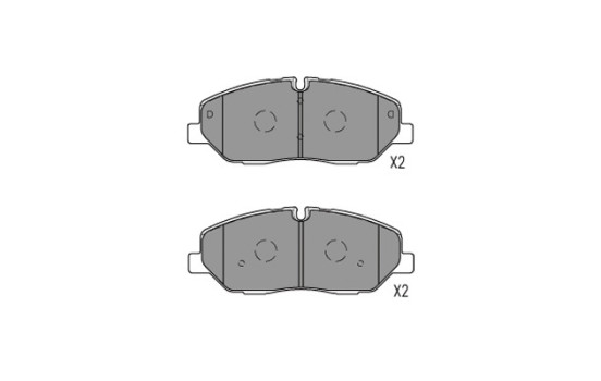 Bromsbeläggssats, skivbroms KBP-3057 Kavo parts