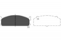 Bromsbeläggssats, skivbroms KBP-3505 Kavo parts