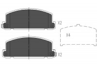 Bromsbeläggssats, skivbroms KBP-3506 Kavo parts