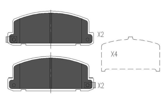 Bromsbeläggssats, skivbroms KBP-3506 Kavo parts
