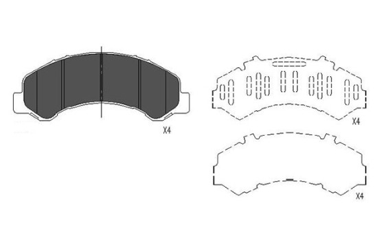 Bromsbeläggssats, skivbroms KBP-3511 Kavo parts
