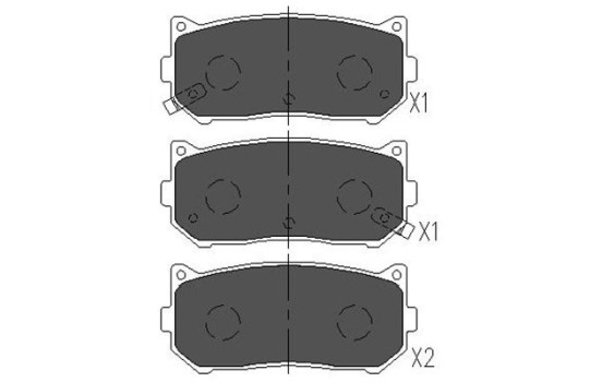 Bromsbeläggssats, skivbroms KBP-4001 Kavo parts