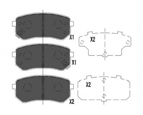 Bromsbeläggssats, skivbroms KBP-4005 Kavo parts