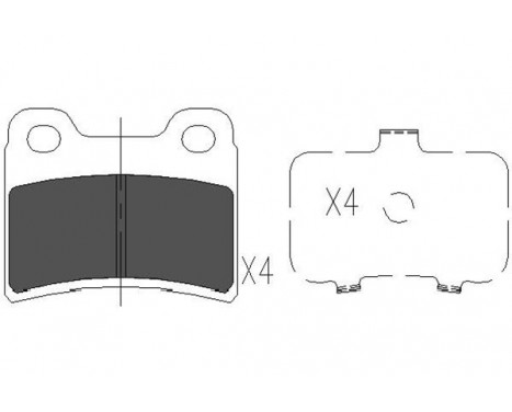 Bromsbeläggssats, skivbroms KBP-4011 Kavo parts