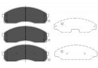 Bromsbeläggssats, skivbroms KBP-4012 Kavo parts