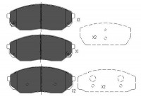 Bromsbeläggssats, skivbroms KBP-4014 Kavo parts