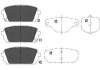 Bromsbeläggssats, skivbroms KBP-4019 Kavo parts