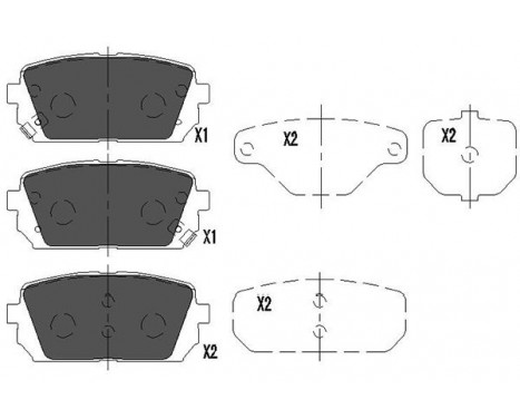 Bromsbeläggssats, skivbroms KBP-4019 Kavo parts
