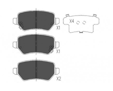 Bromsbeläggssats, skivbroms KBP-4020 Kavo parts