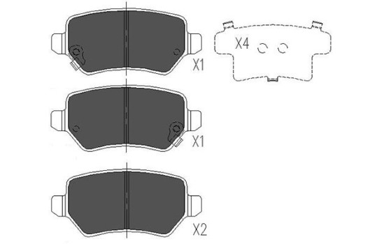 Bromsbeläggssats, skivbroms KBP-4020 Kavo parts