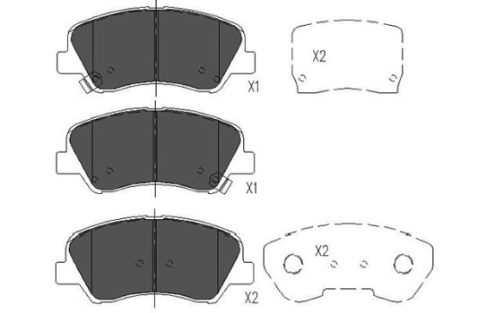 Bromsbeläggssats, skivbroms KBP-4023 Kavo parts