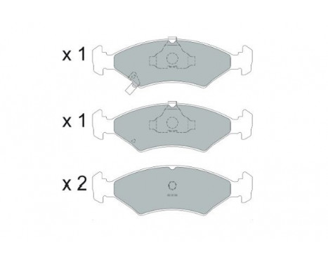 Bromsbeläggssats, skivbroms KBP-4026 Kavo parts