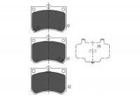 Bromsbeläggssats, skivbroms KBP-4502 Kavo parts