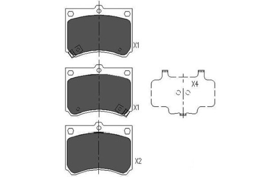 Bromsbeläggssats, skivbroms KBP-4502 Kavo parts